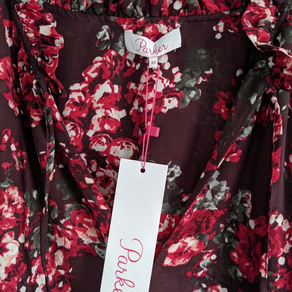 NWT Parker floral print cold shoulder dress! - Picture 6 of 6